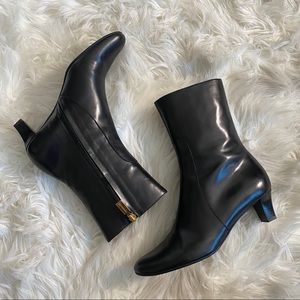 Bruno Magali Kitten Heel Black Boots vintage style